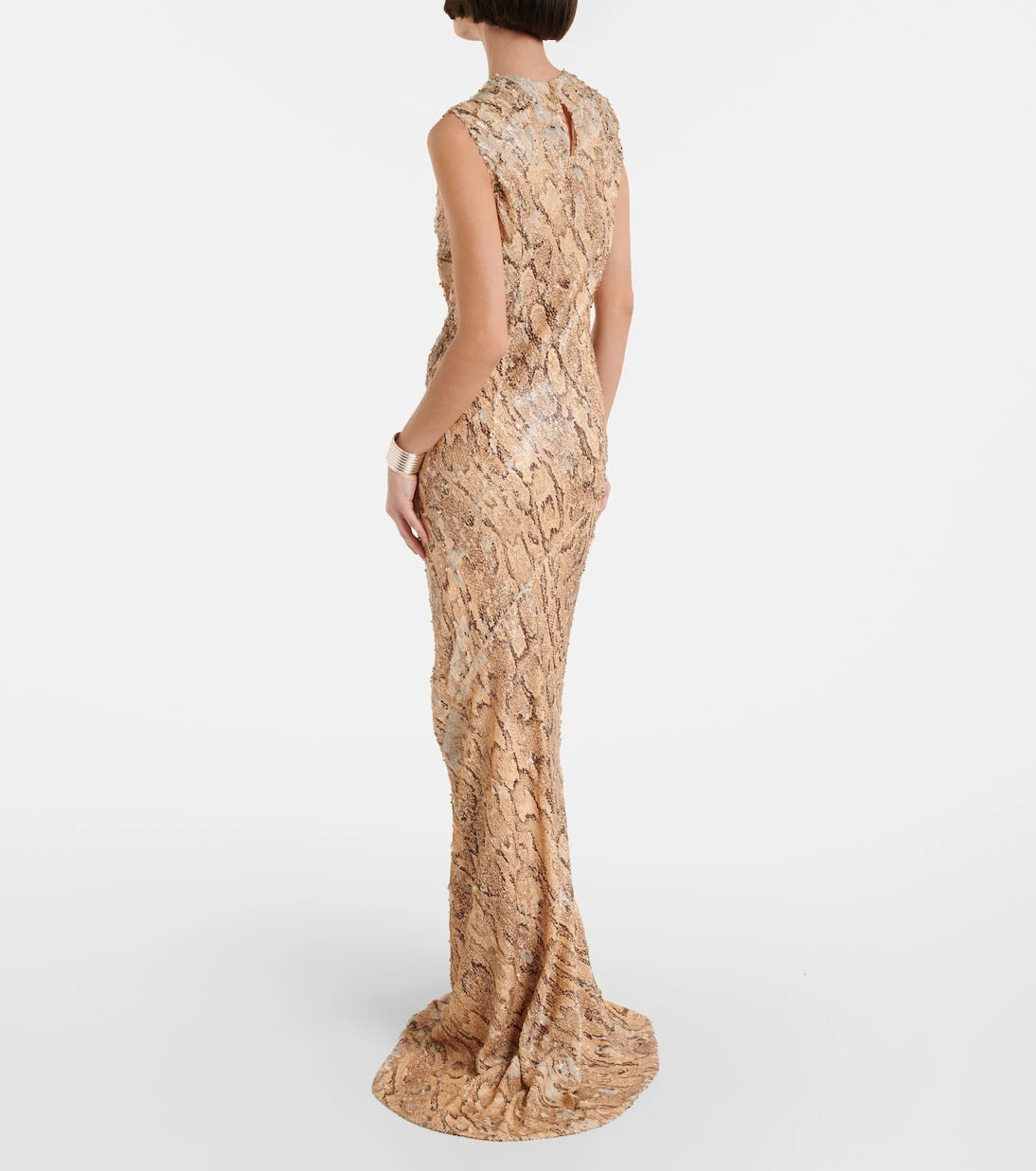 Dries Van Noten - Sequined snake-effect gown