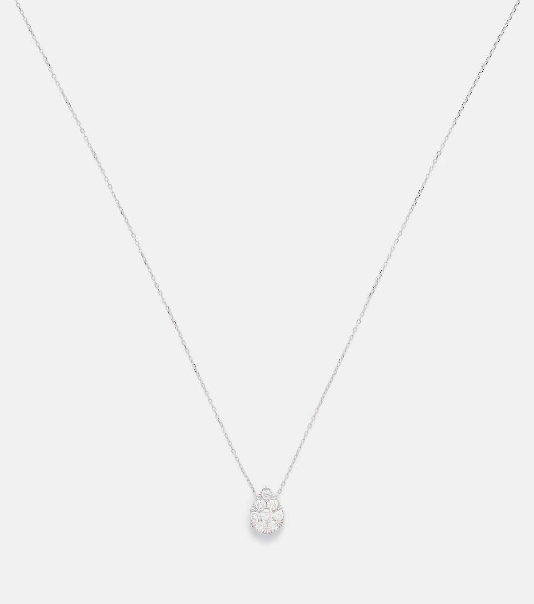 Persée - Floating 18kt white gold necklace with diamonds