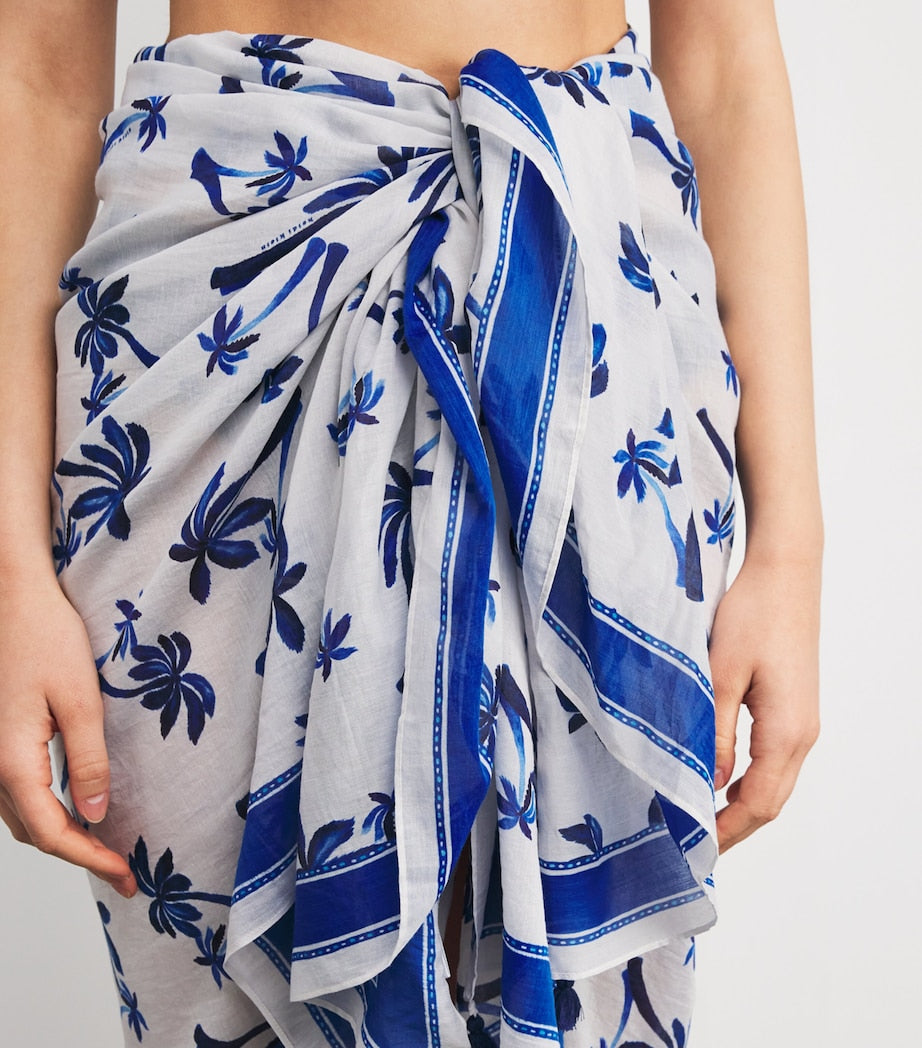 Heidi Klein Multi Cotton-Silk Palm Beach Sarong
