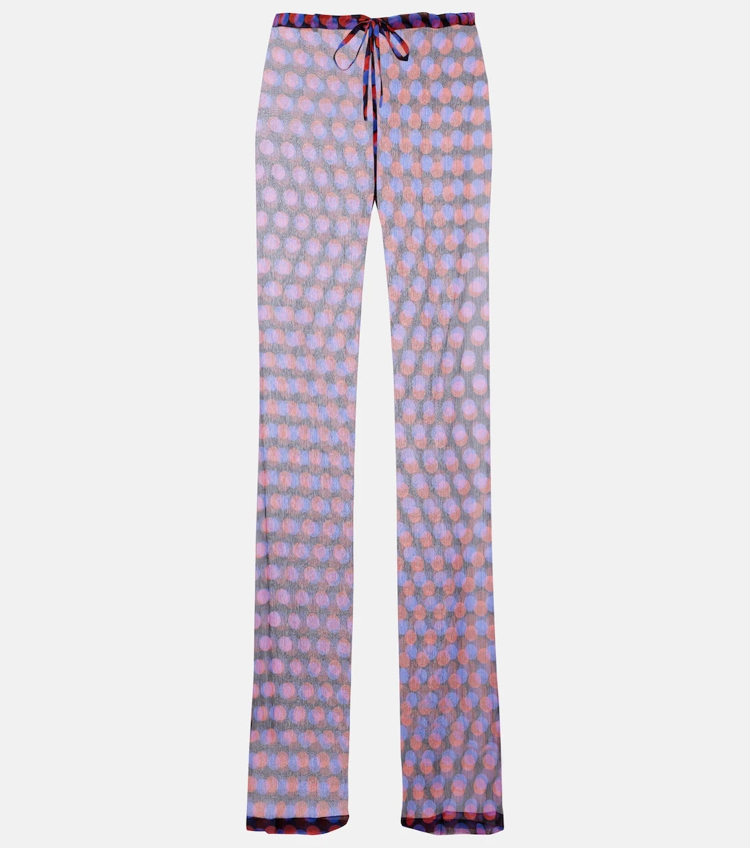 Dries Van Noten - Polka-dot silk straight pants