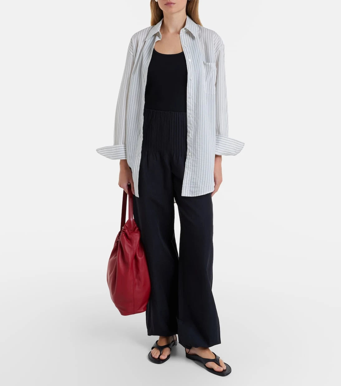 Vince - Cotton, rayon, and linen balloon pants