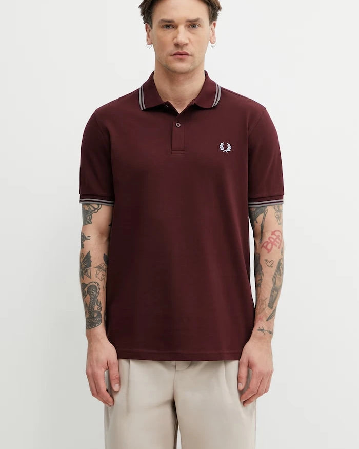 Fred Perry тениска с яка мъжка от памук