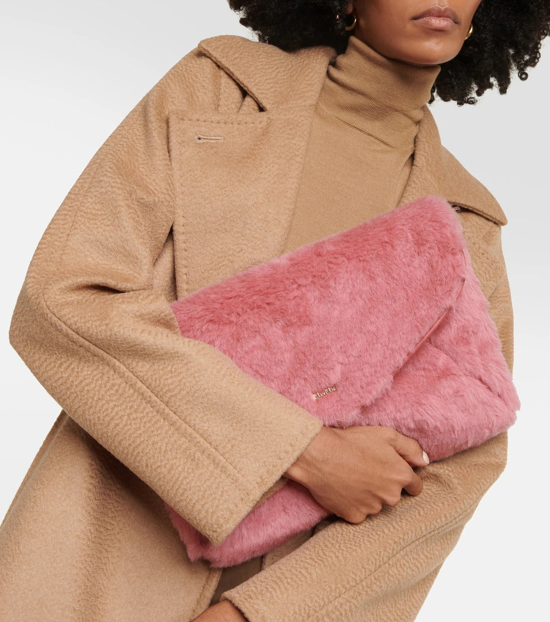 Max Mara - Alpaca, wool, and silk teddy clutch