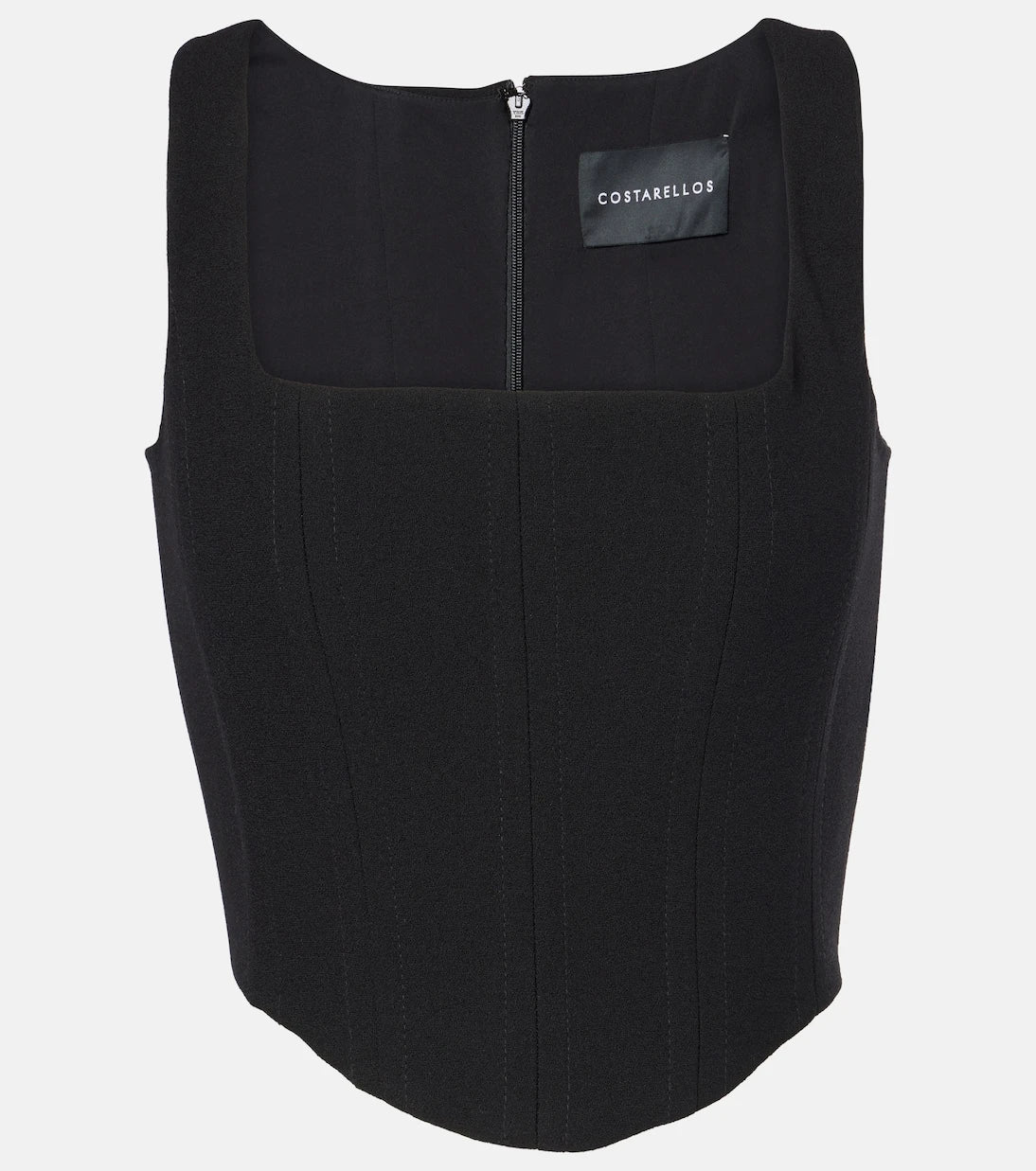 Costarellos - Jovie wool crêpe bustier