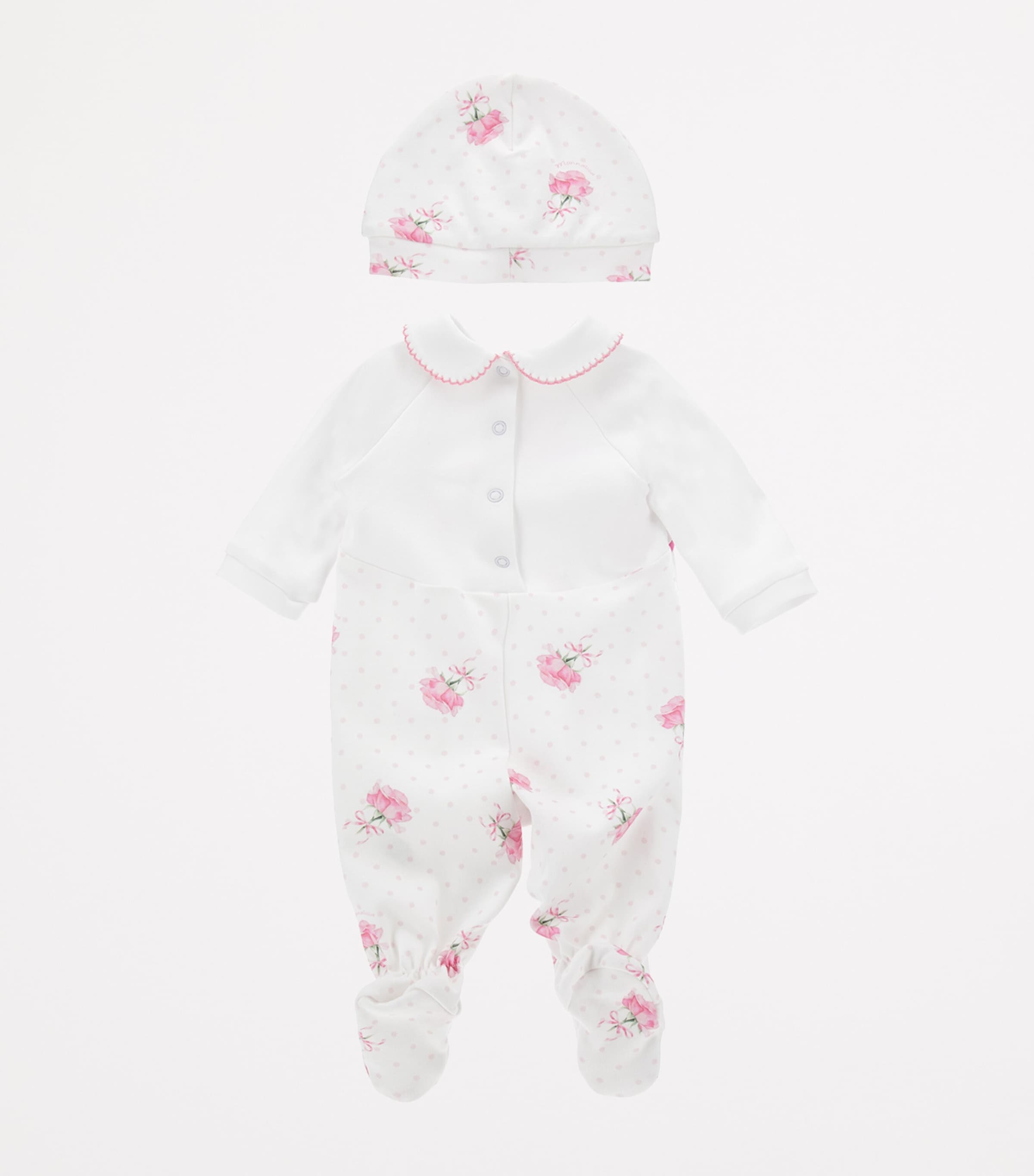 Cotton Floral All-In-One and Bonnet Set (1-9 Months)