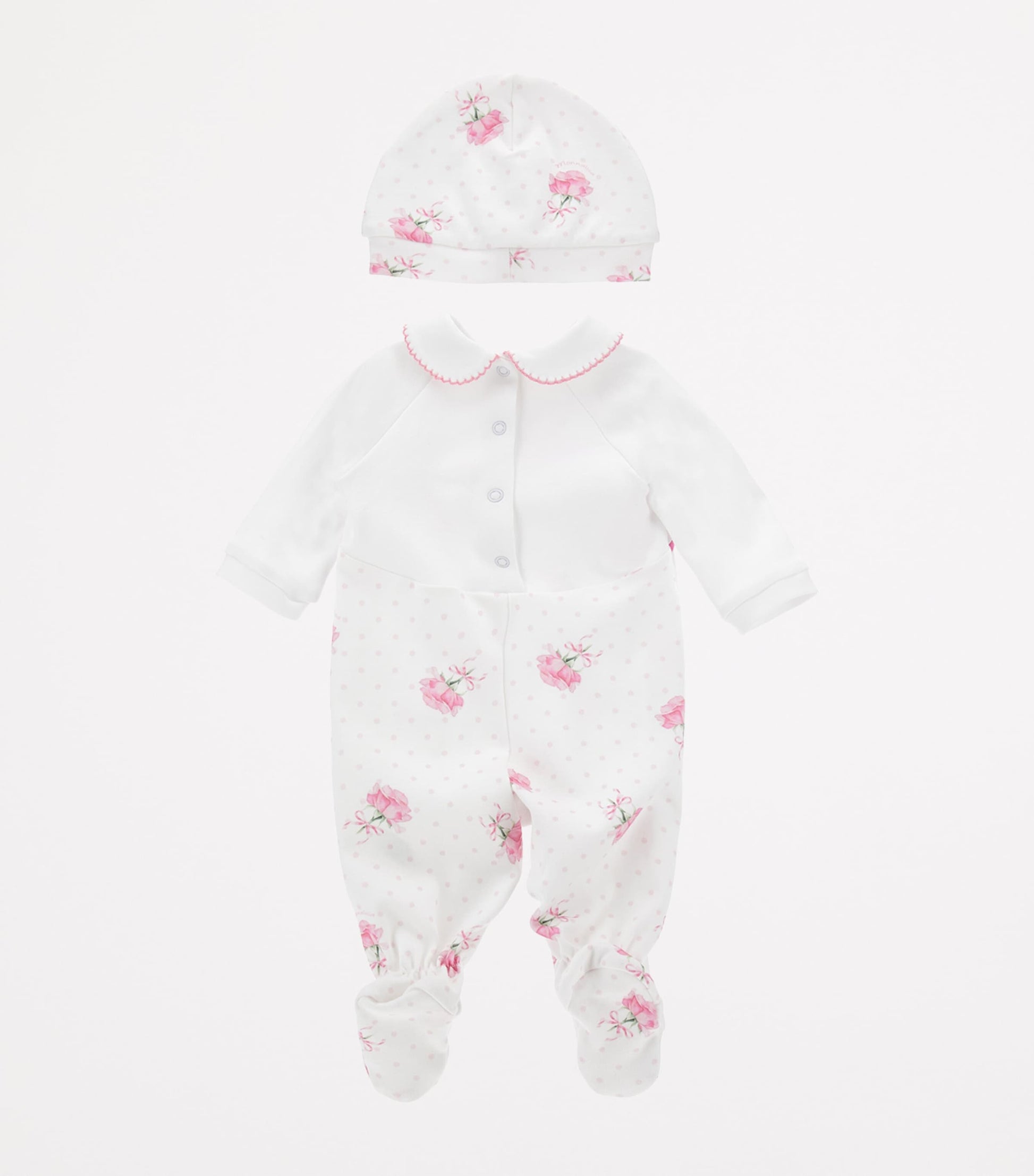 Cotton Floral All-In-One and Bonnet Set (1-9 Months)