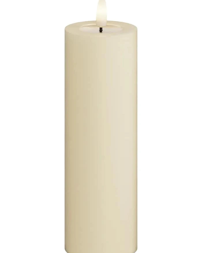 Led свещ Deluxe Homeart Cream Bloklys 5 x 15 cm