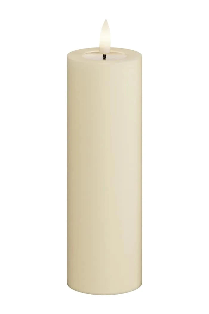Led свещ Deluxe Homeart Cream Bloklys 5 x 15 cm
