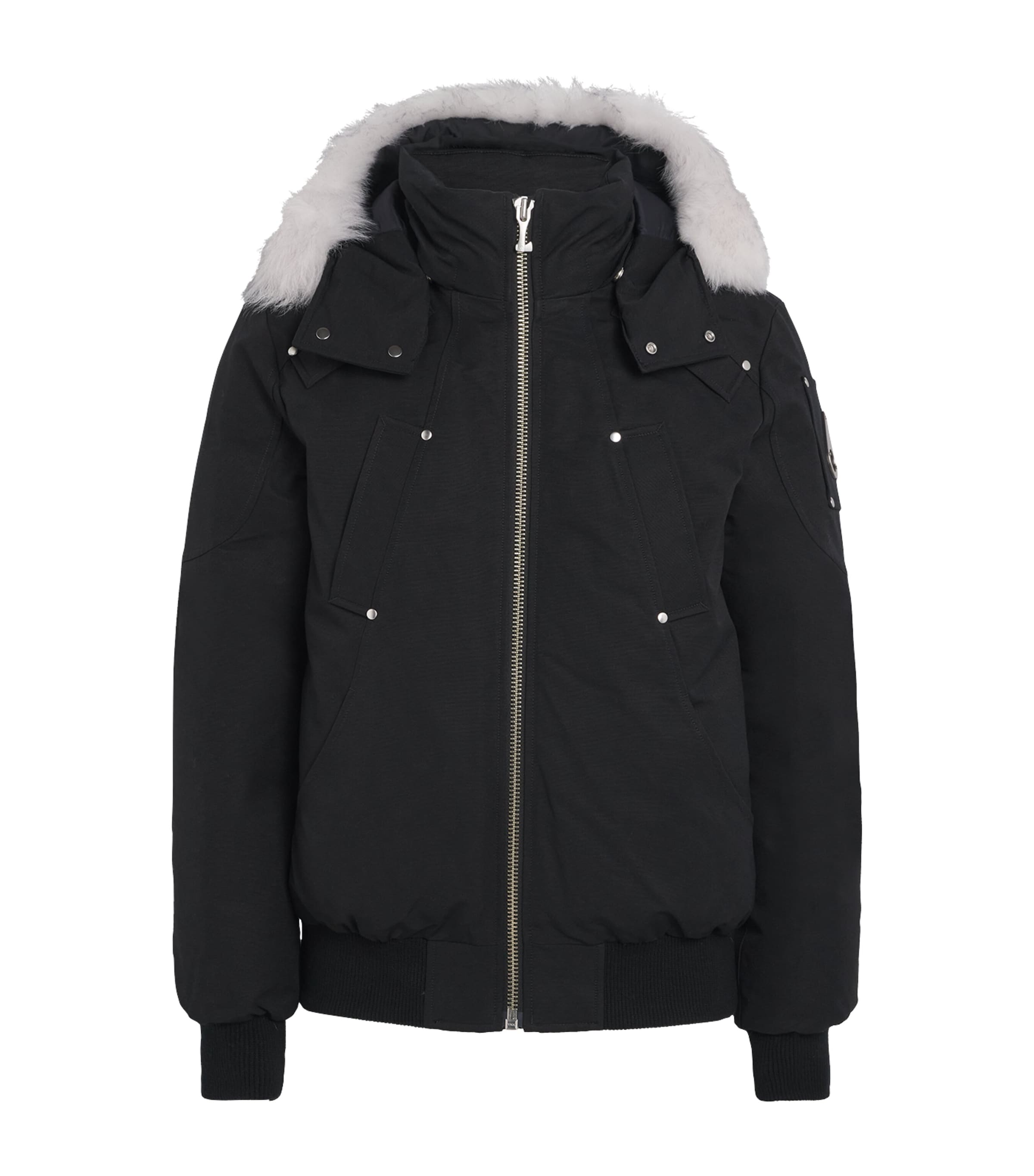 Moose Knuckles Black Down Original Ballistic Bomber Jacket