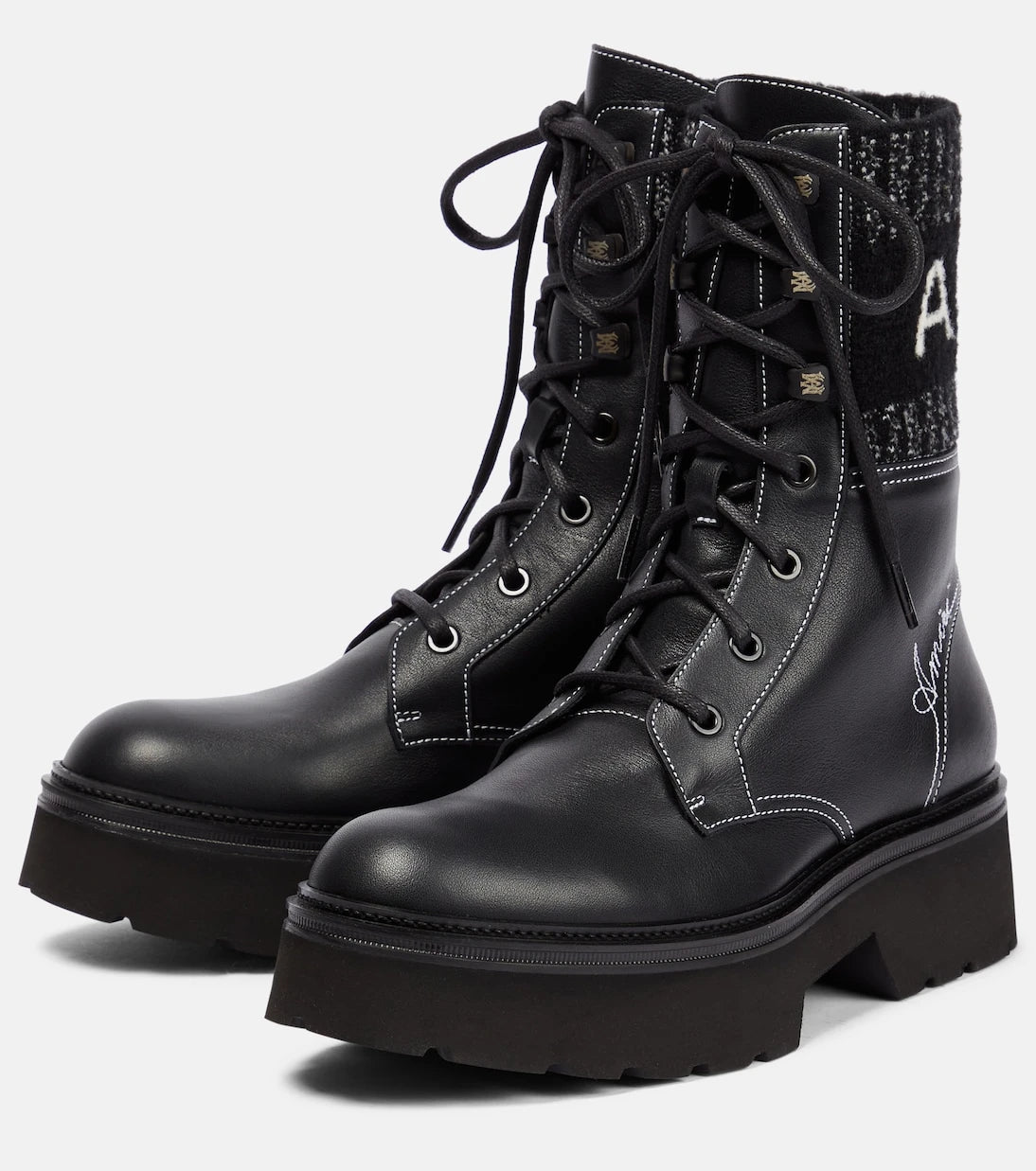 Amiri - Leather lace-up boots