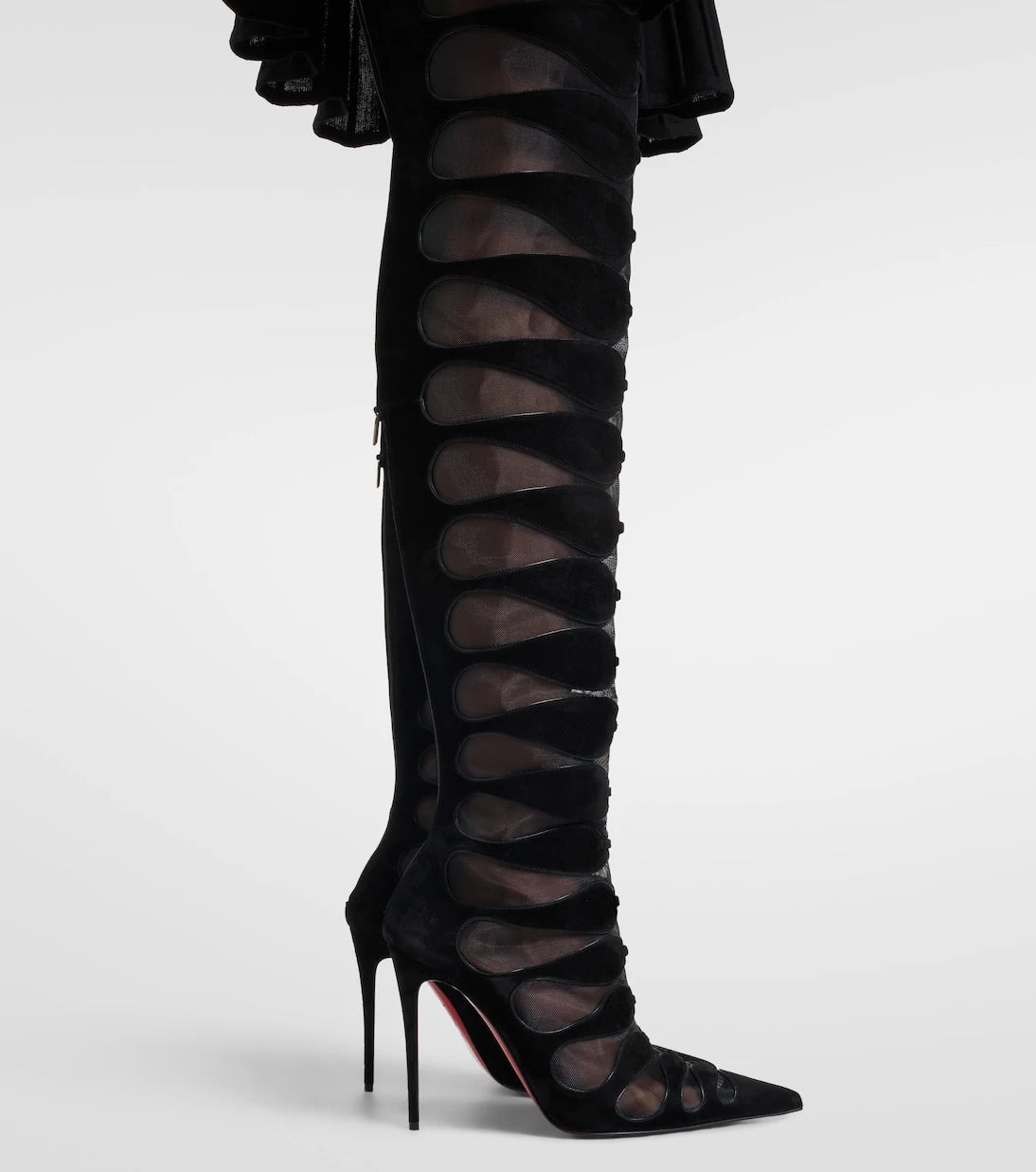 Christian Louboutin - حذاء سيرك ماكس بوتا ألتا 100 طويل يصل للركبة