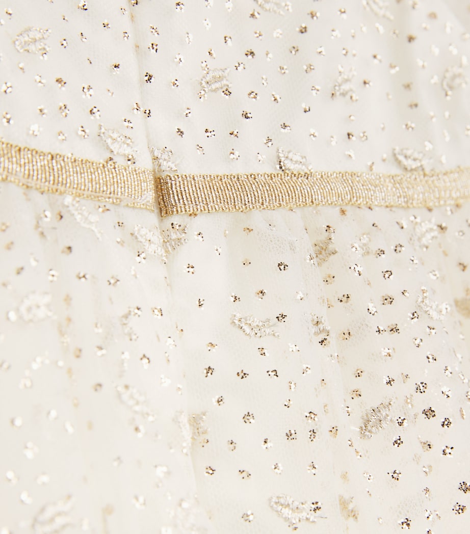 Tartine et Chocolat Grey Tulle Embellished Dress (3 Months-4 Years)