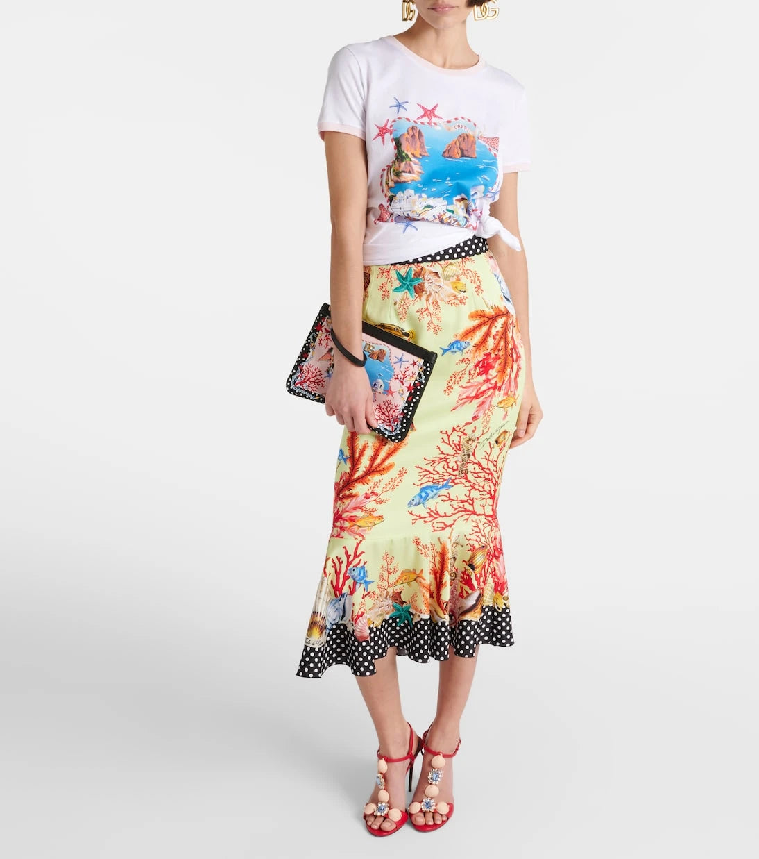 Dolce&Gabbana - Capri printed cotton jersey T-shirt