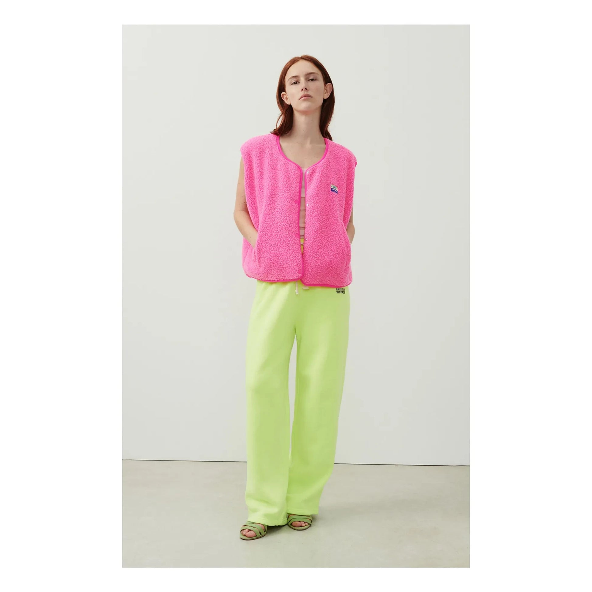 American Vintage - Hoktown Sleeveless Jacket | Fluorescent pink