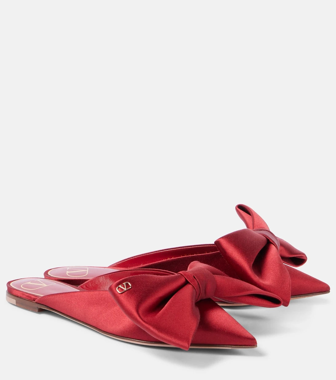 Valentino Garavani - Bow-detail 05 satin mules