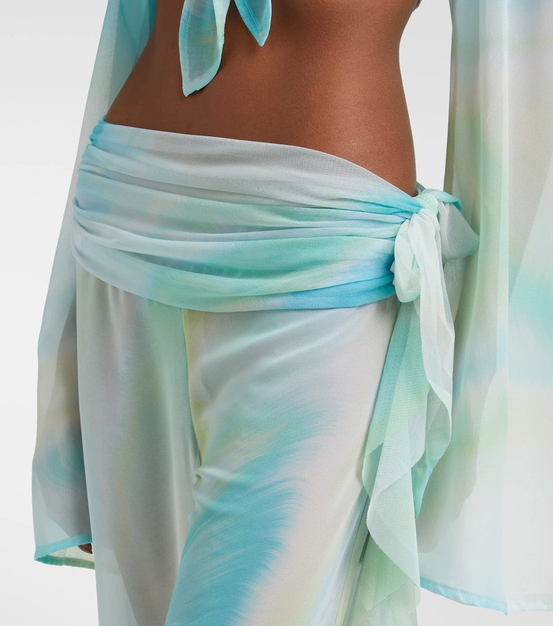 Bananhot - Shawn ruffled sheer flared pants