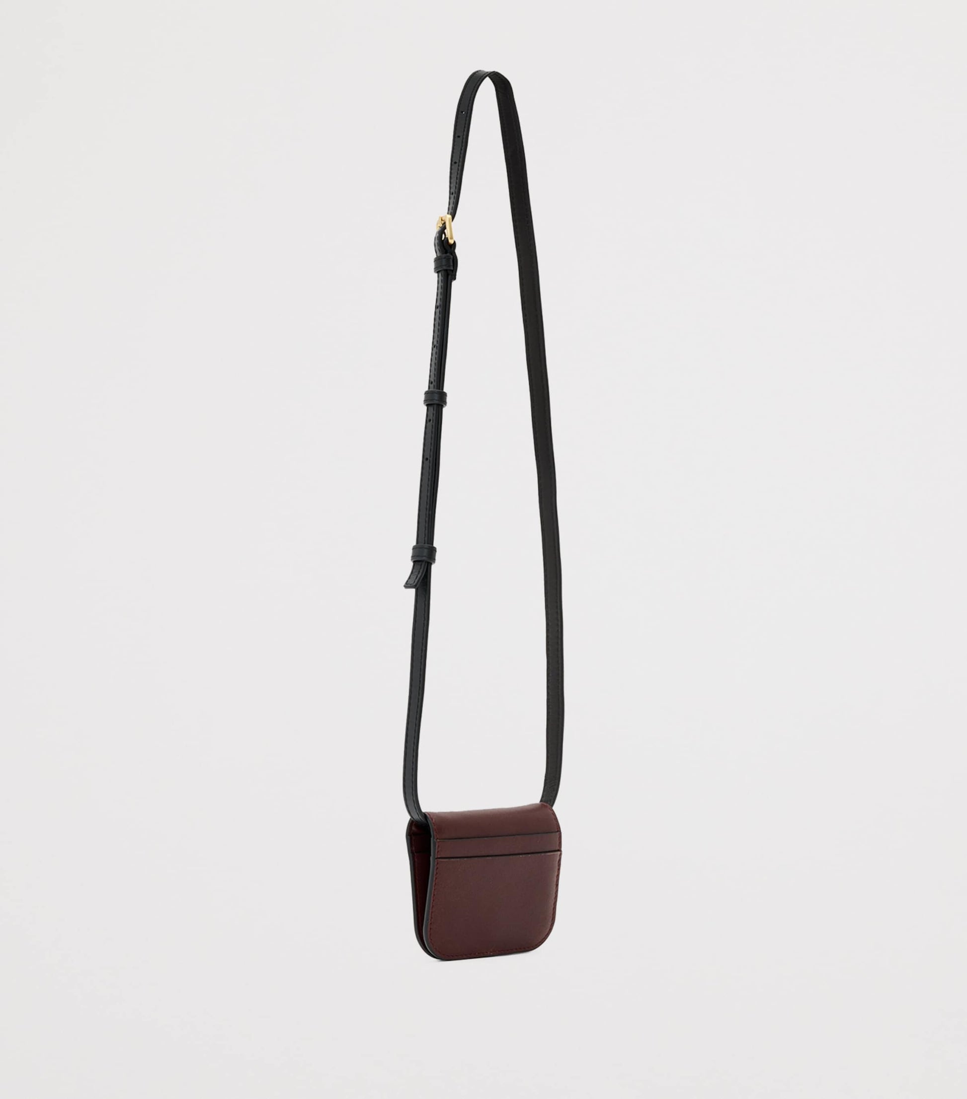 AllSaints Red Small Leather Maeve Cross-Body Card Holder