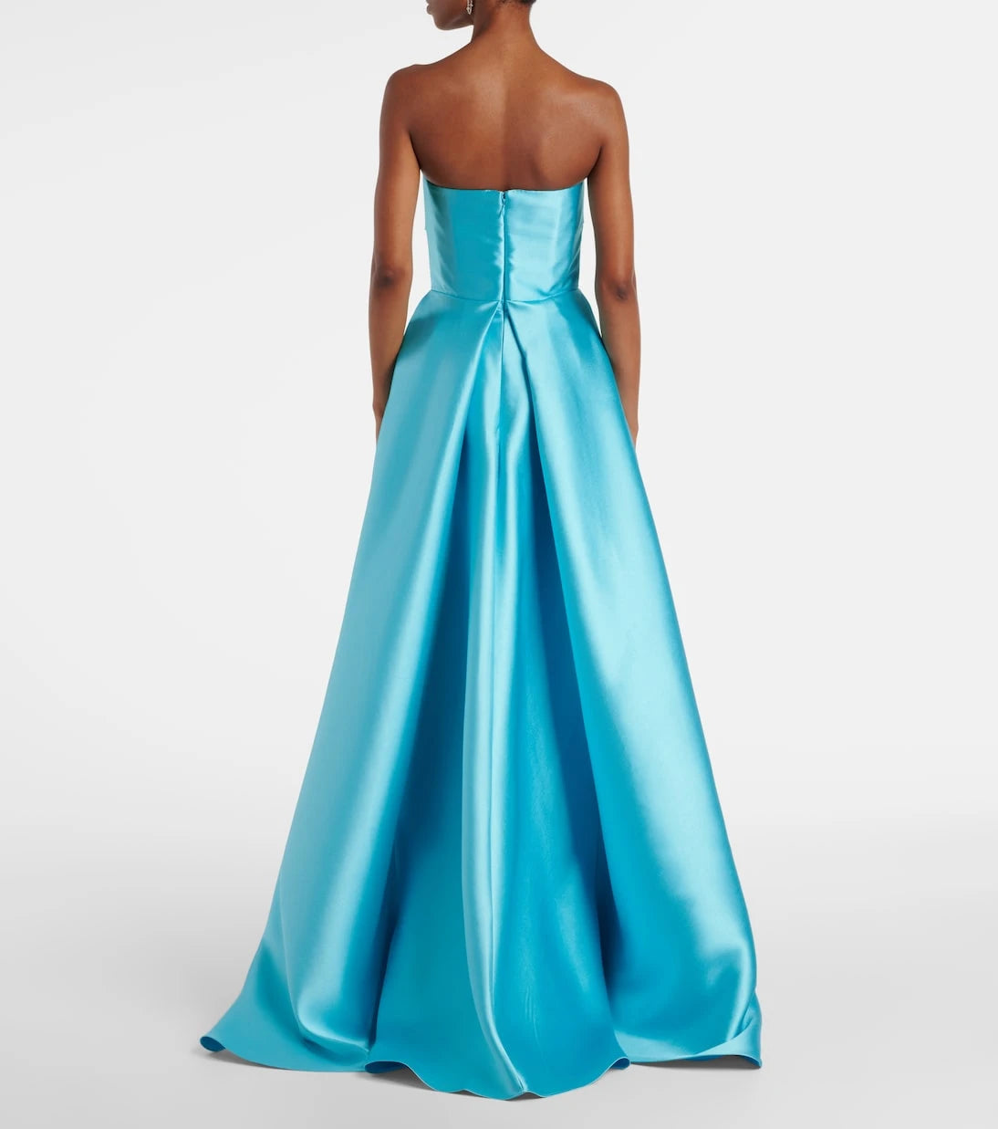 Solace London - Strapless satin twill gown