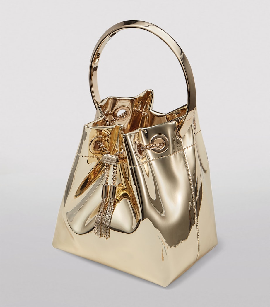 Jimmy Choo Gold Bon Bon Top-Handle Bag