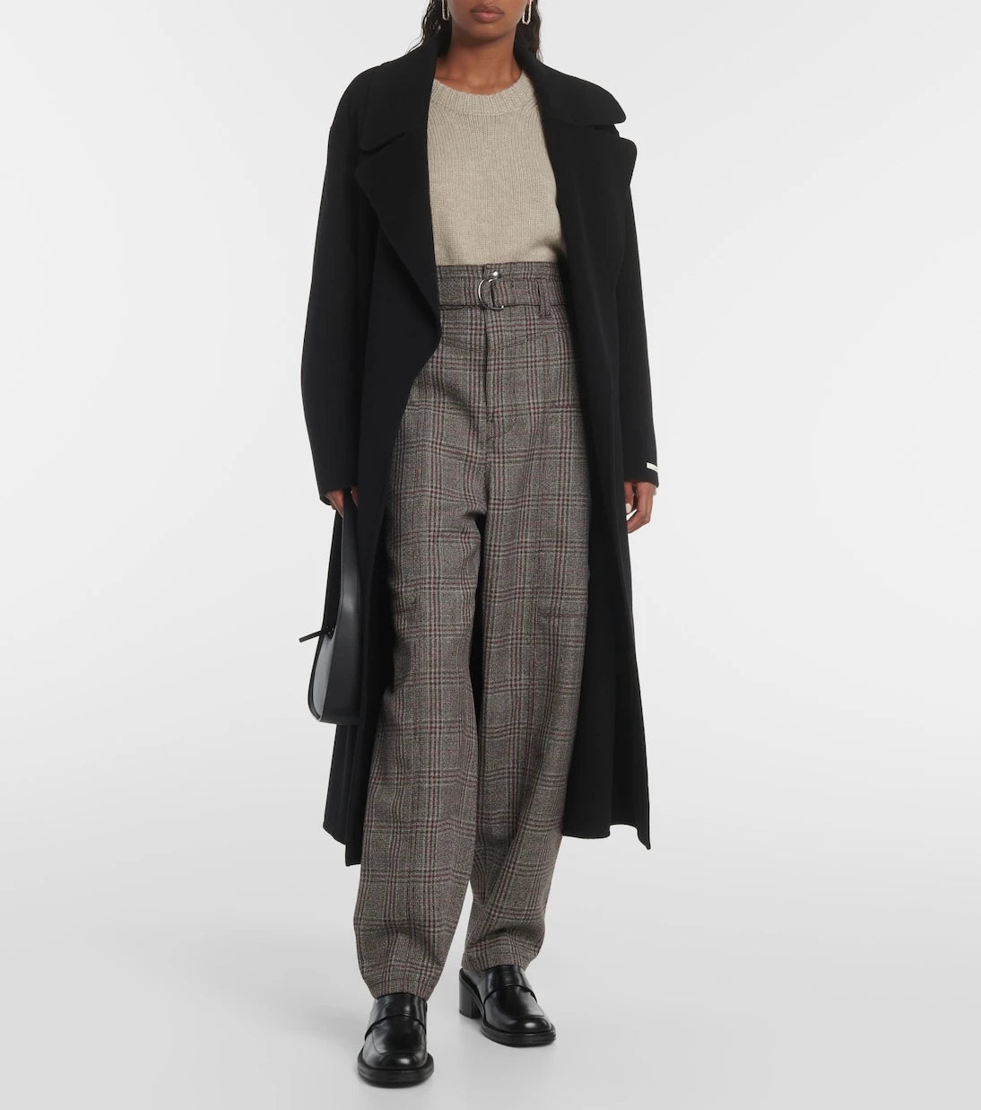 Tod's - Checked high-rise virgin wool pants