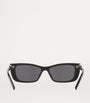 Black Slim Cat-Eye Sunglasses