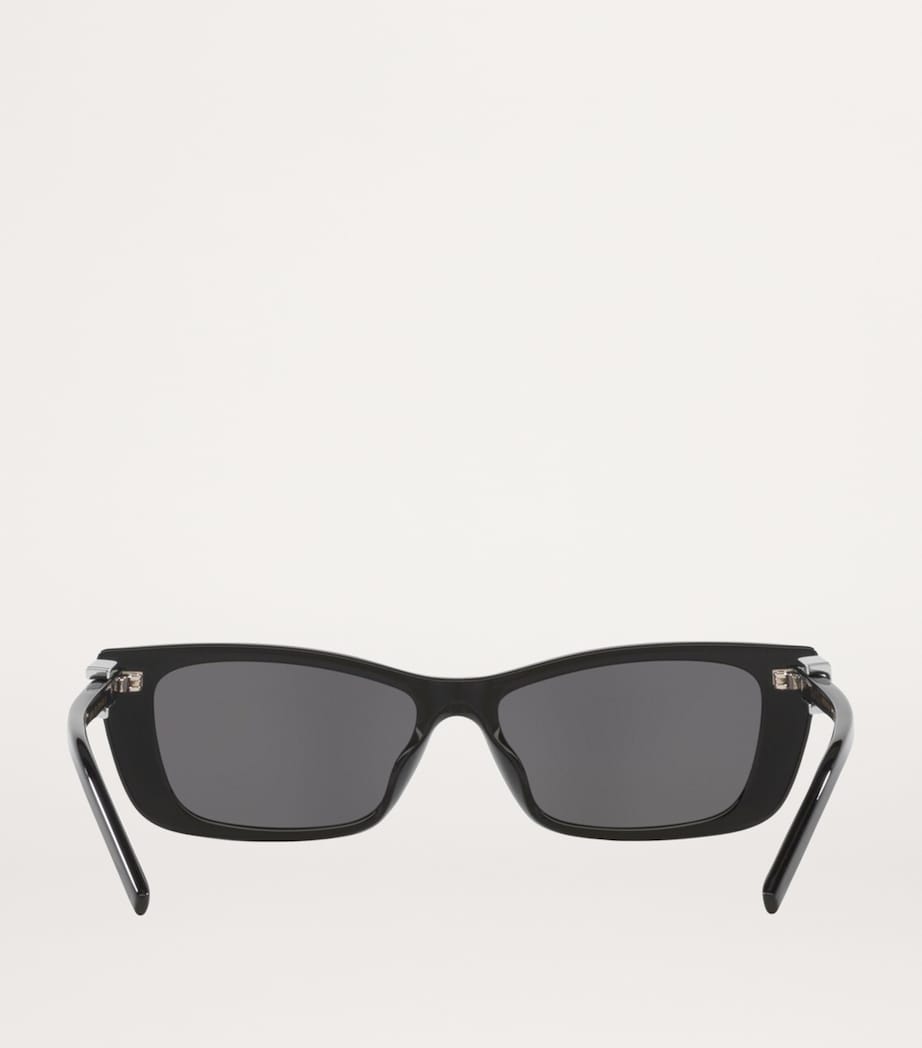 Black Slim Cat-Eye Sunglasses