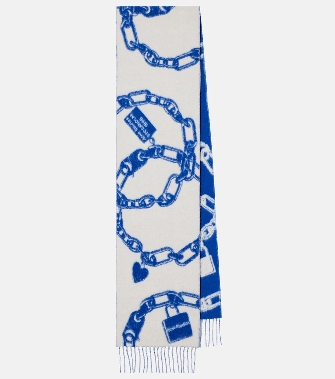 Acne Studios - وشاح جاكار من مزيج الصوف والألبكة
