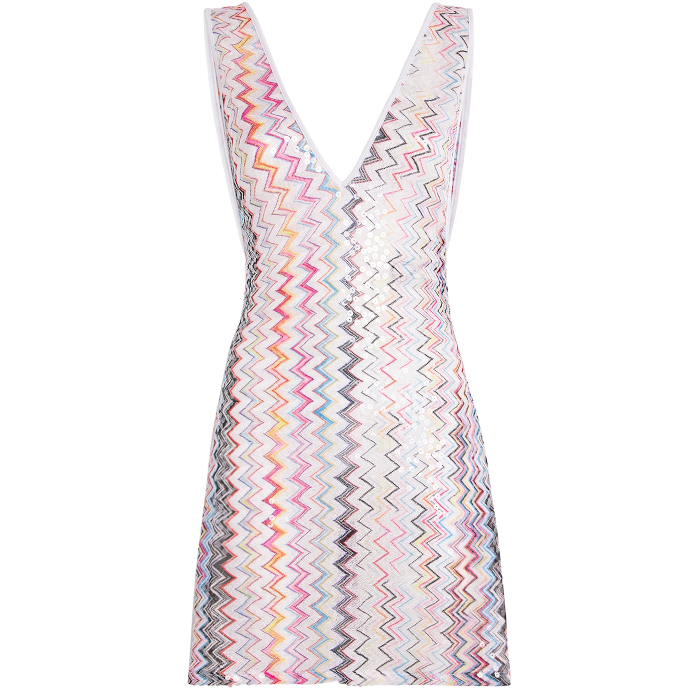 Missoni Multi Zigzag Plunge Mini Dress
