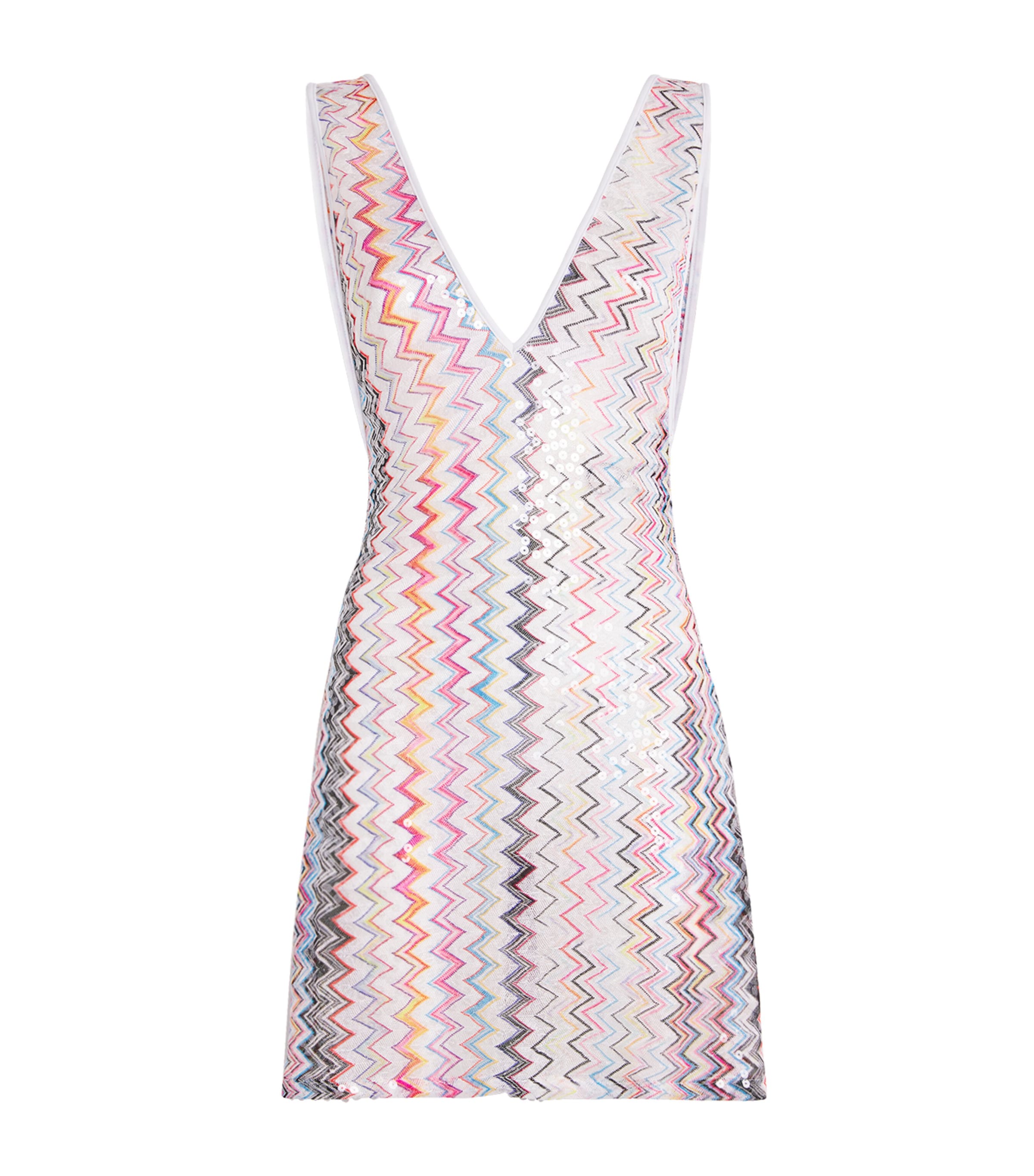 Missoni Multi Zigzag Plunge Mini Dress