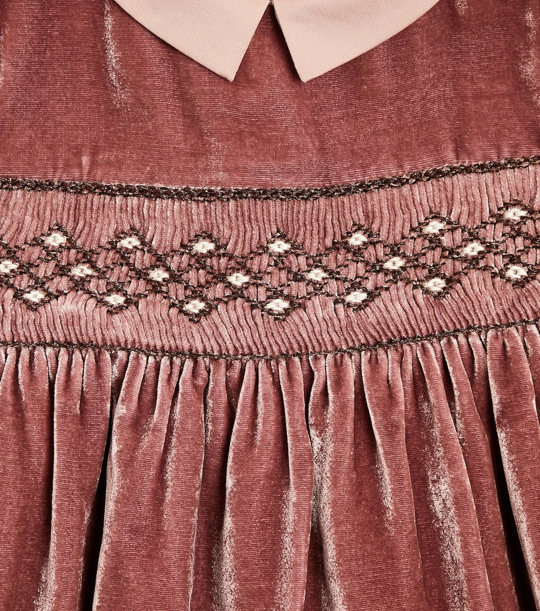 Bonpoint - Blossom embroidered velvet dress