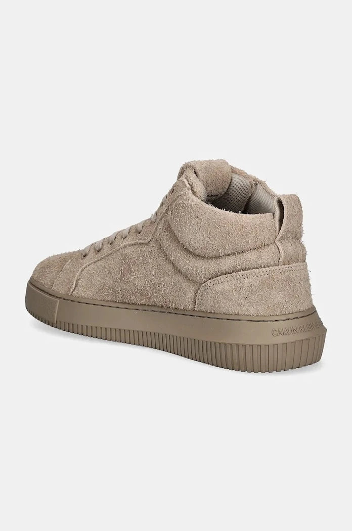 Велурени маратонки Calvin Klein Jeans CHUNKY CUPSOLE HIGH SUEDE