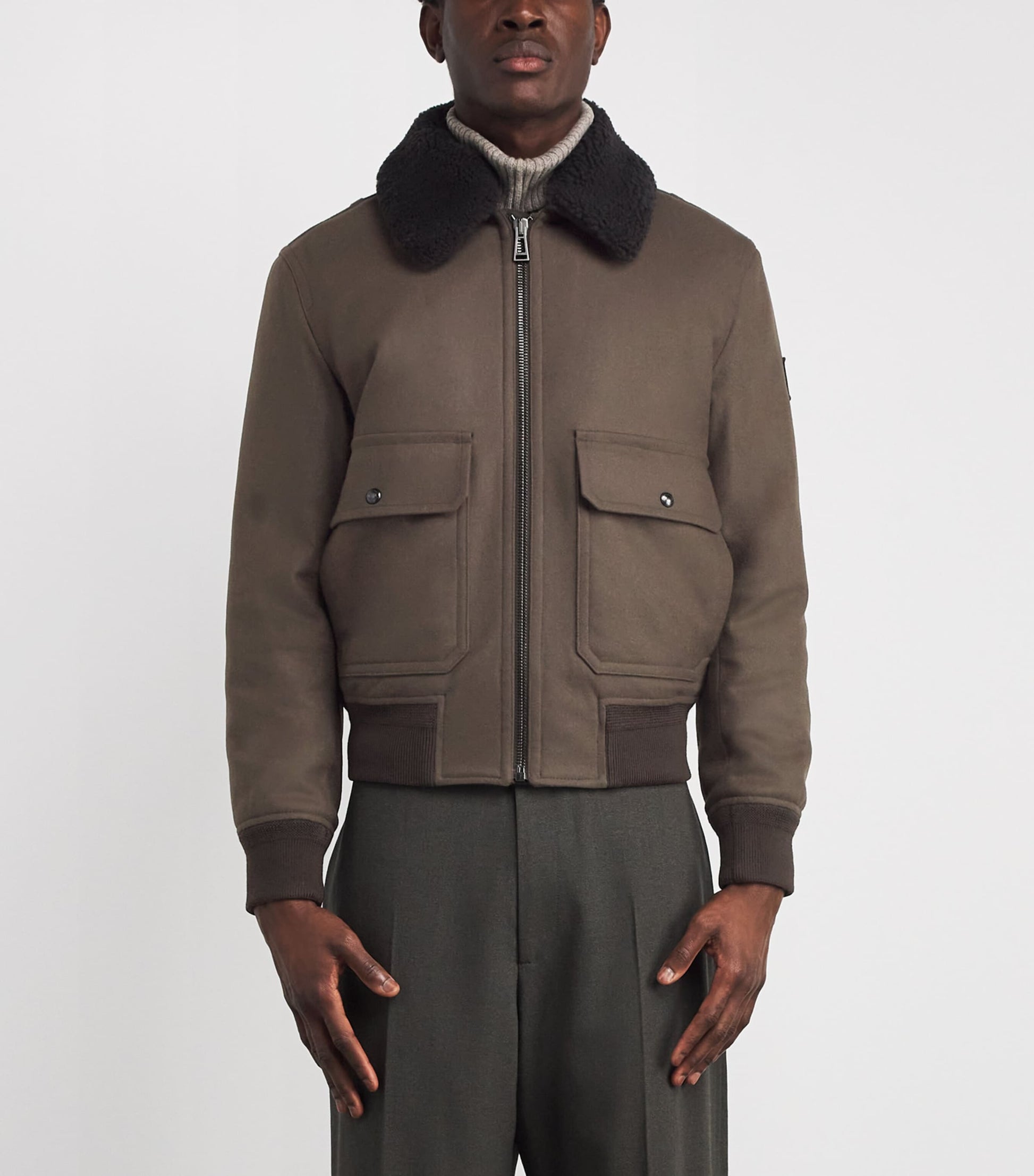 Belstaff Brown Wool-Blend Welder Jacket