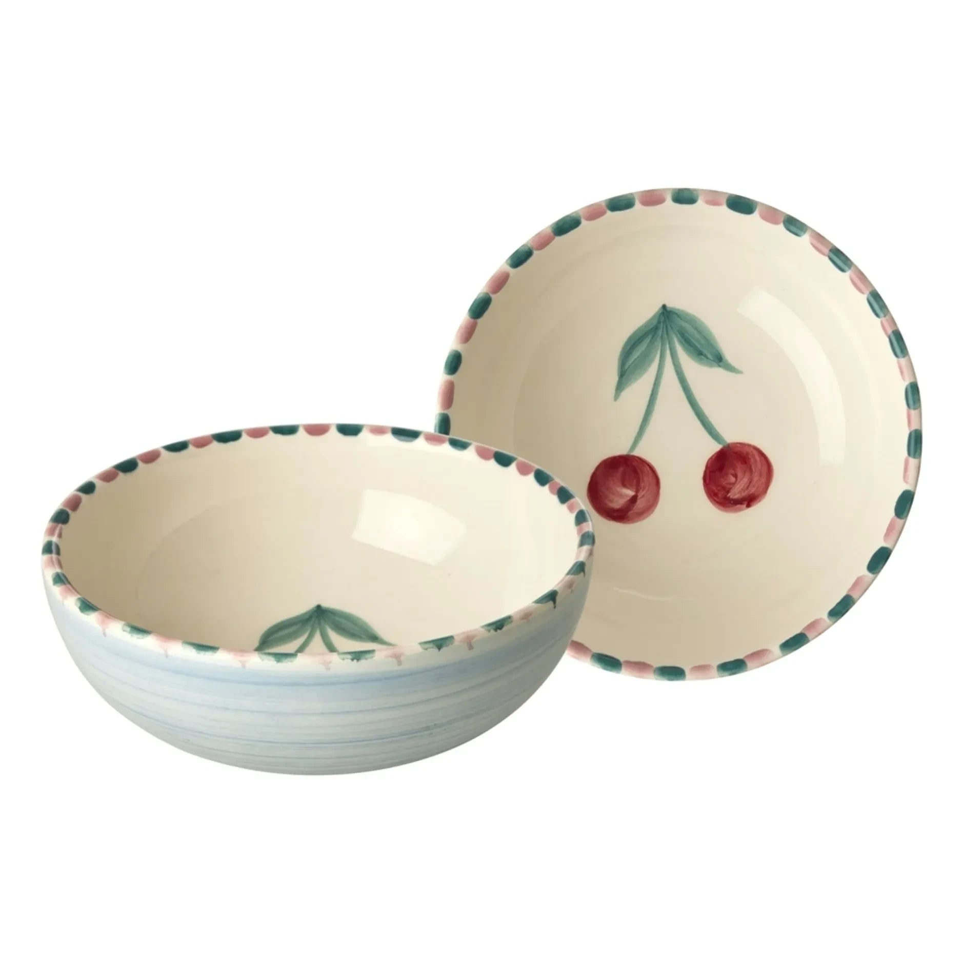 Rice - Ceramic bowl Cherry | Light blue