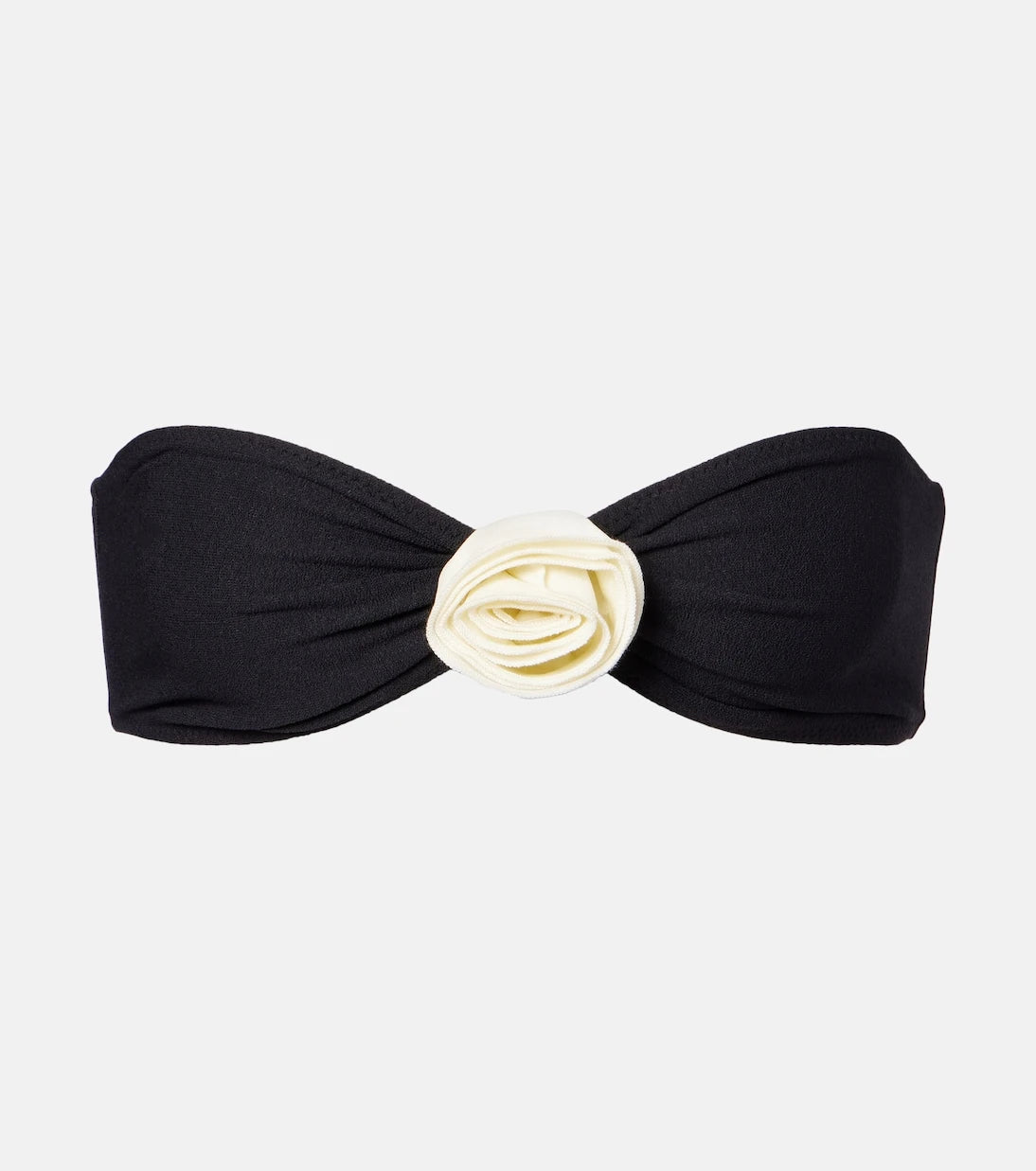 Same - Rosette floral-appliqué bandeau bikini top