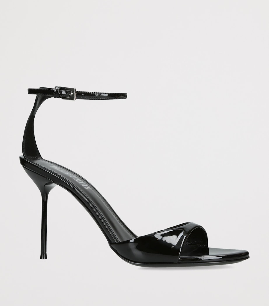 Paris Texas Black Patent Leather Lidia Heeled Sandals 90