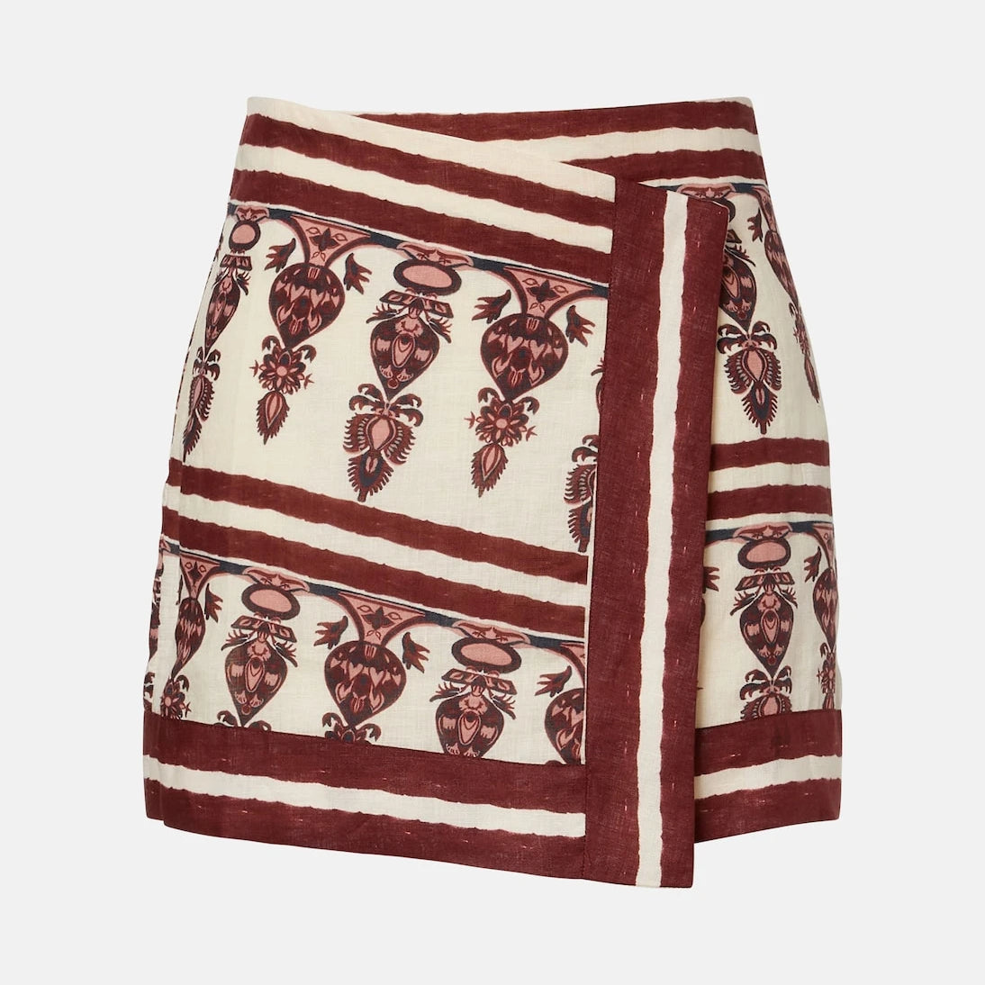 Johanna Ortiz - Printed linen wrap skirt