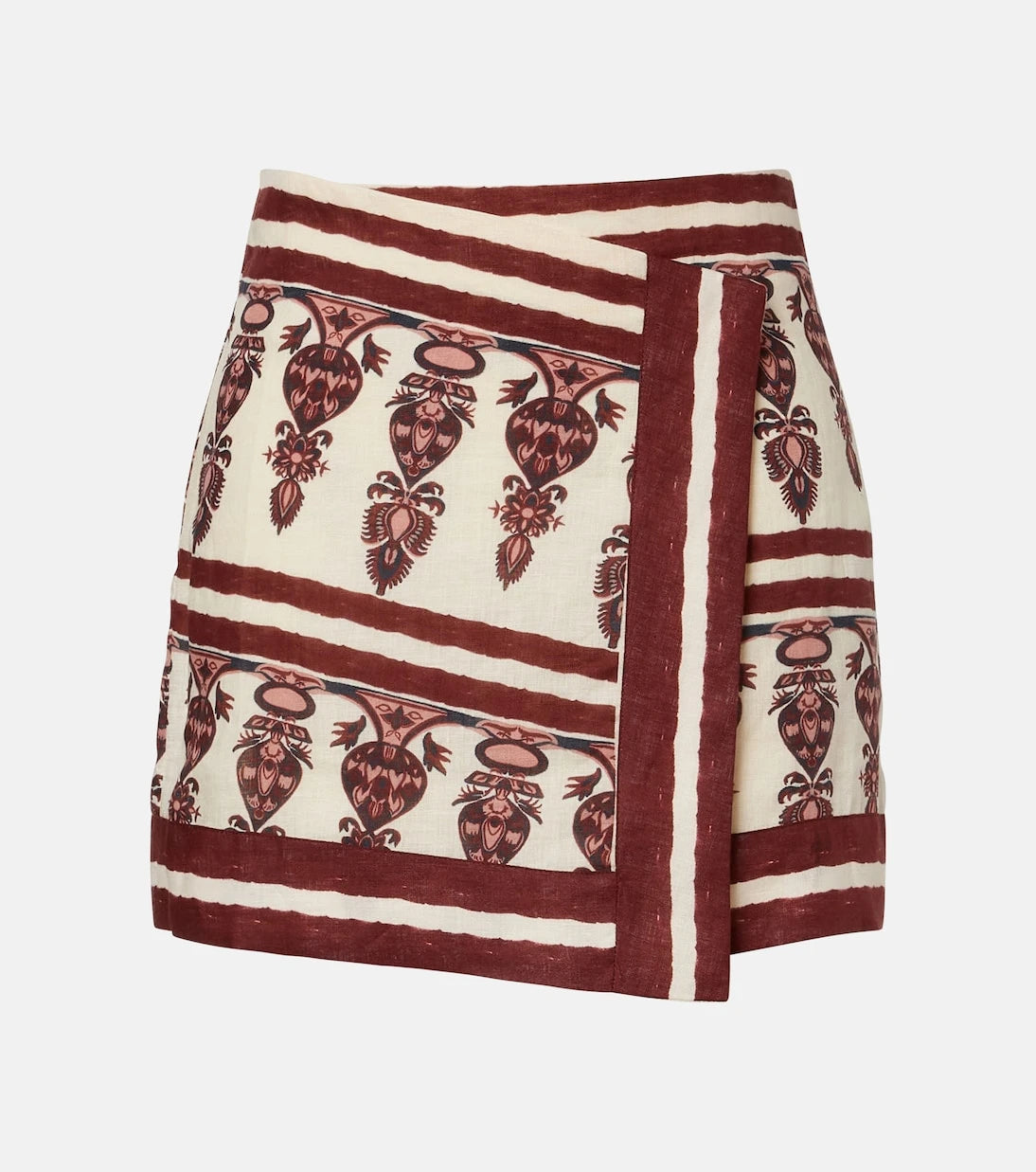 Johanna Ortiz - Printed linen wrap skirt