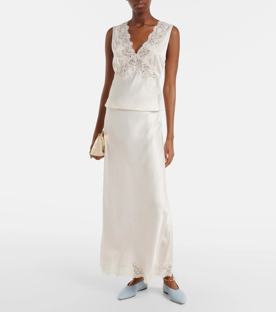 Rixo - Emmie lace-trimmed satin top