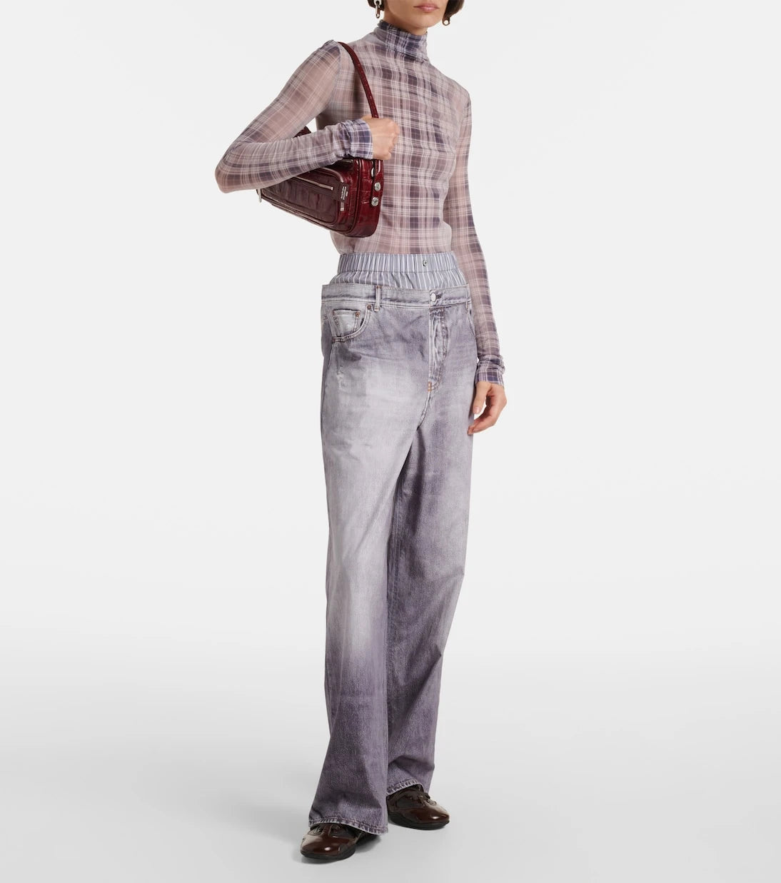 Acne Studios - Printed cotton poplin wide-leg pants