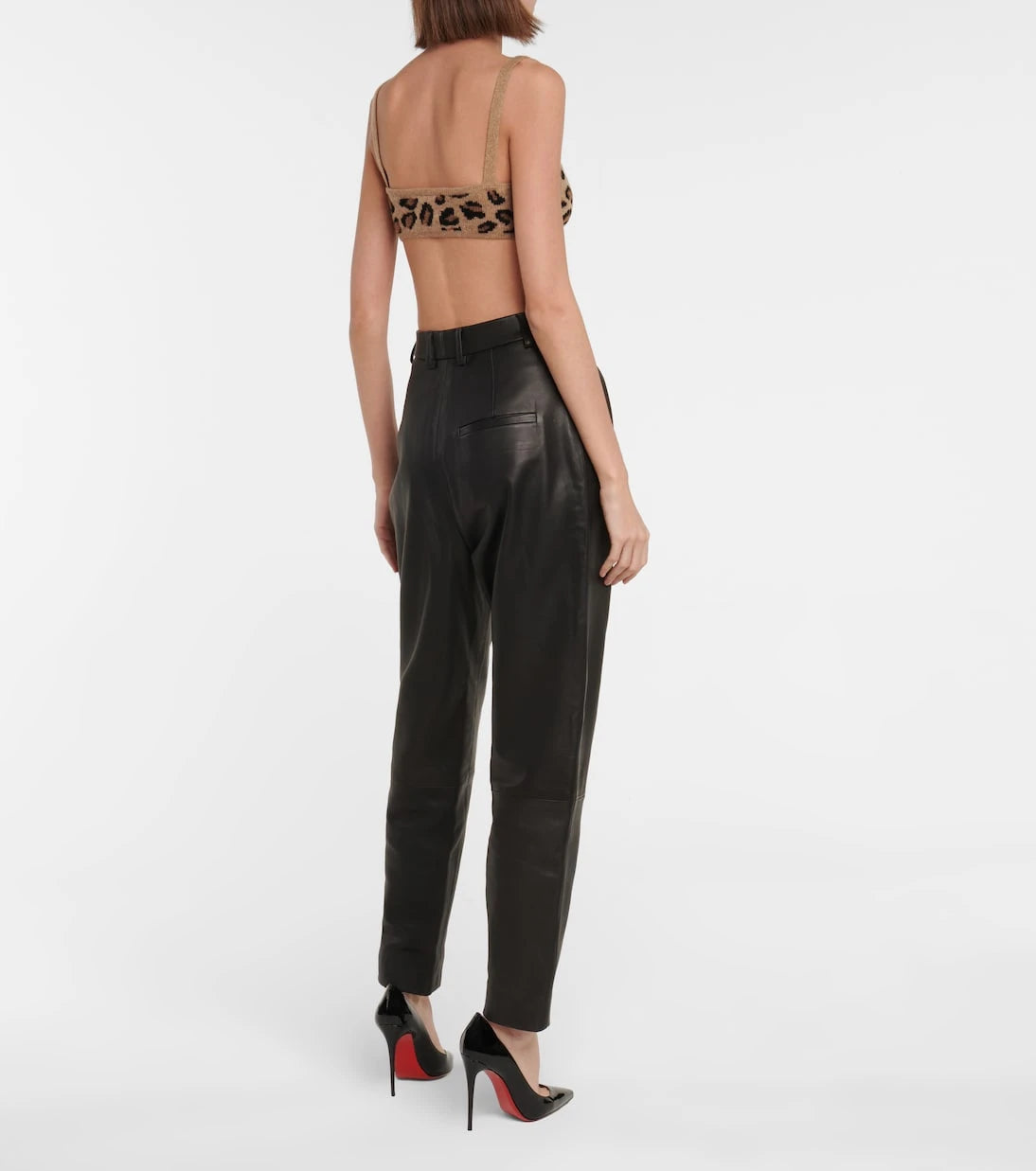 Khaite - Eda cheetah-print cashmere bralette