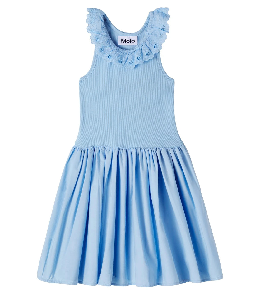 Molo - Croco embroidered cotton-blend dress
