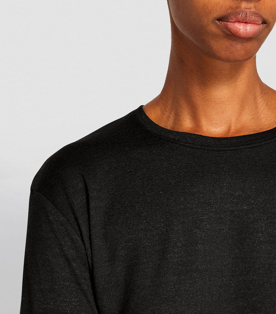 Rag & Bone Black Fine-Knit Sweater