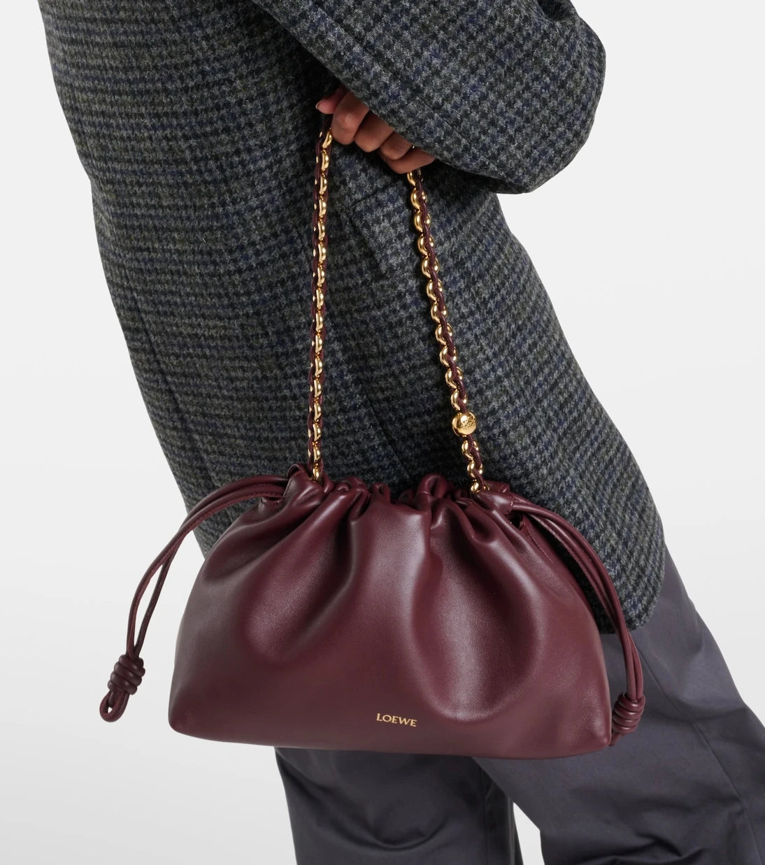 Loewe - حقيبة كتف فلامنكو الجلدية