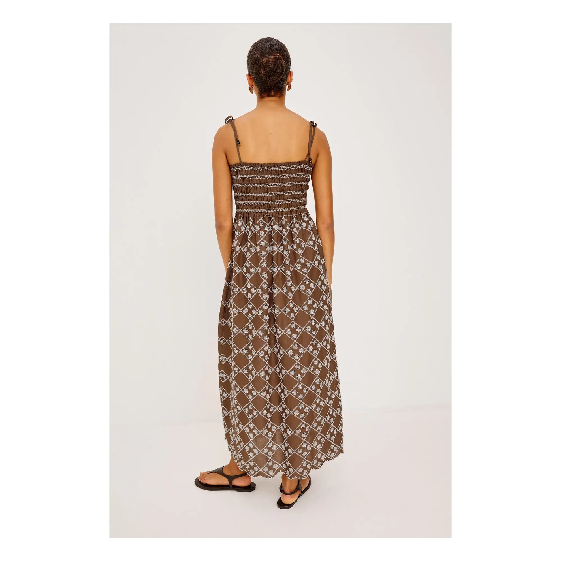 Rails - Becca Cotton Embroidery Dress | Chocolate