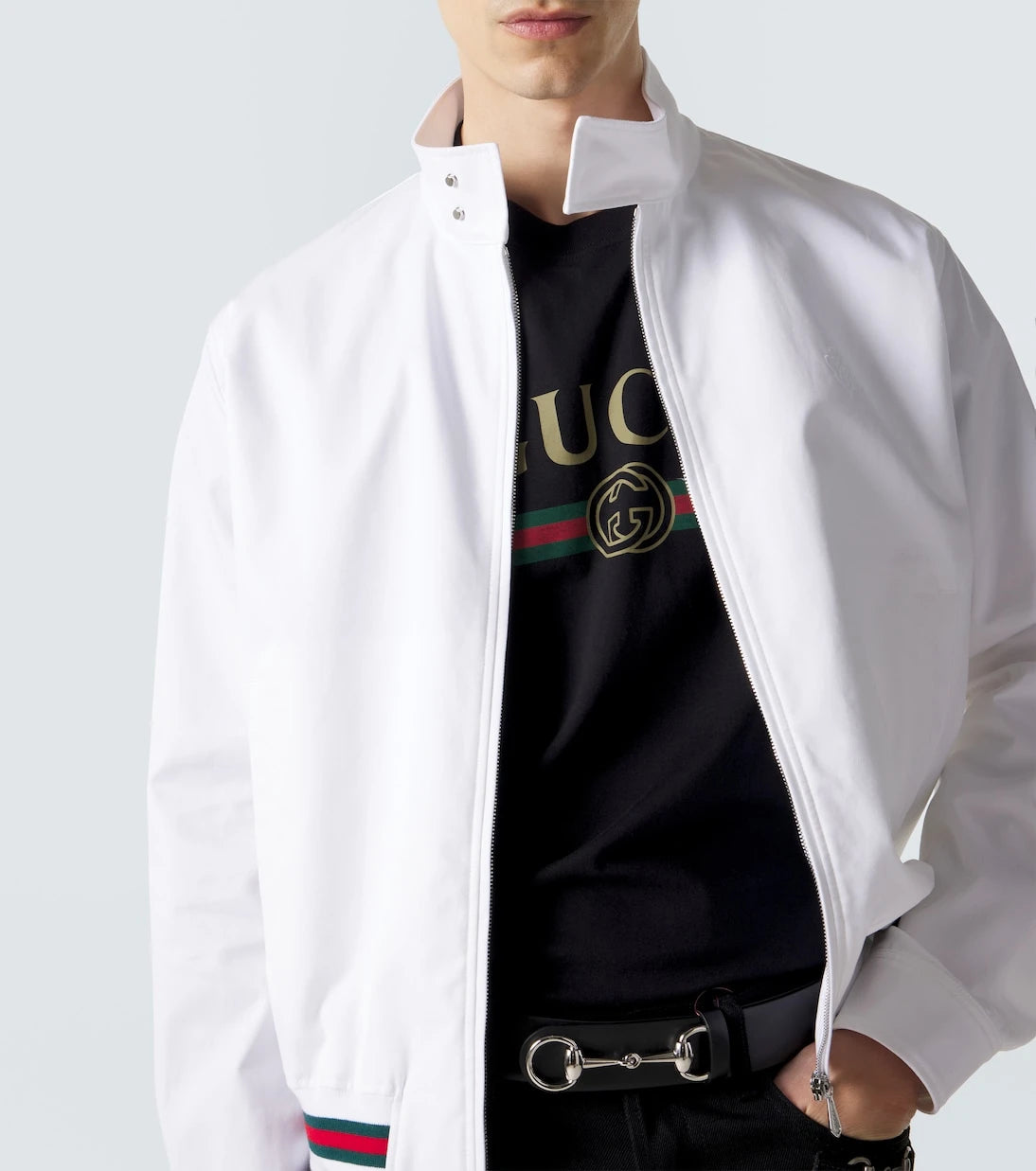 Gucci - Web Stripe cotton twill jacket