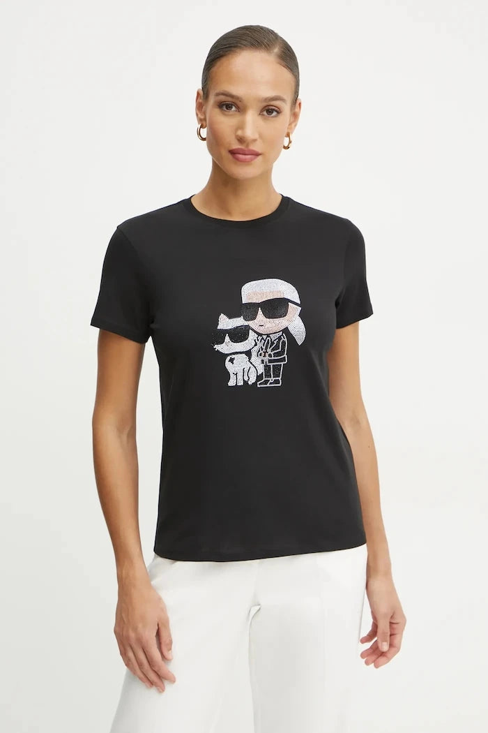Памучна тениска Karl Lagerfeld IKON RS