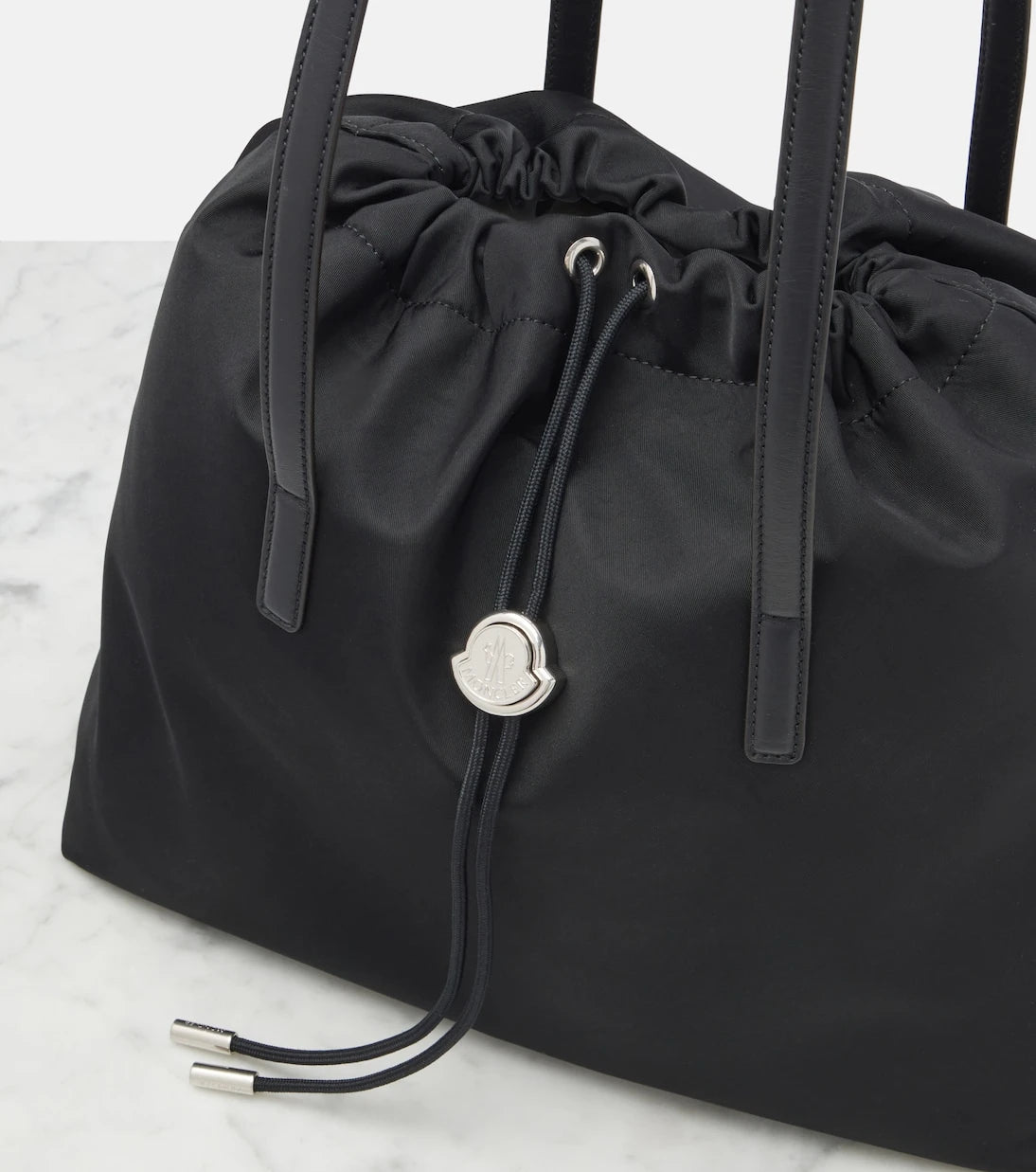 Moncler - New Trick leather-trimmed tote bag