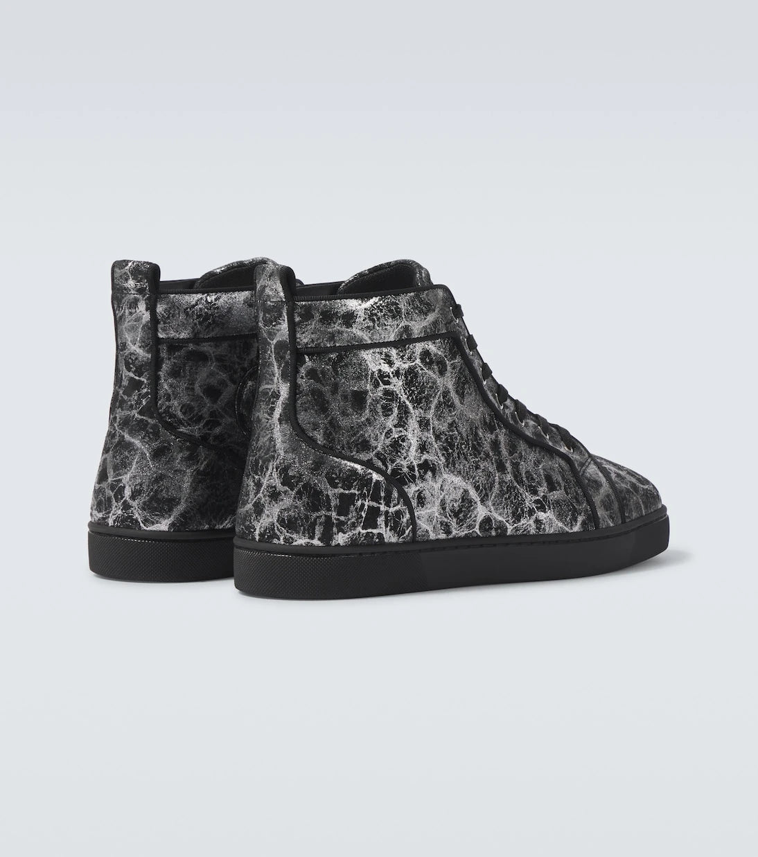 Christian Louboutin - Louis printed leather high-top sneakers
