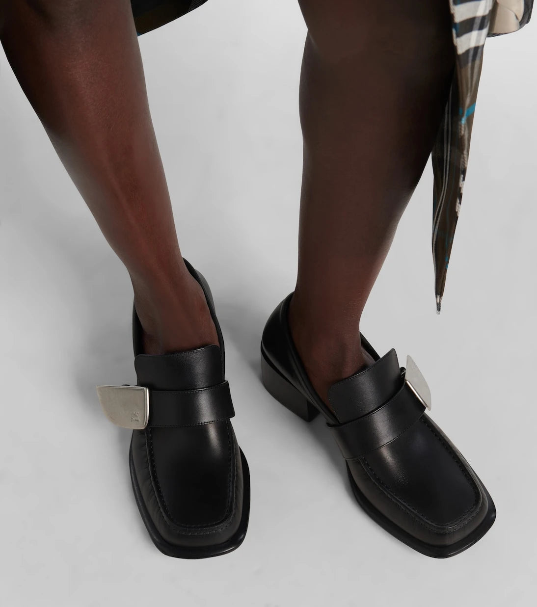 Burberry - Leather loafer pumps