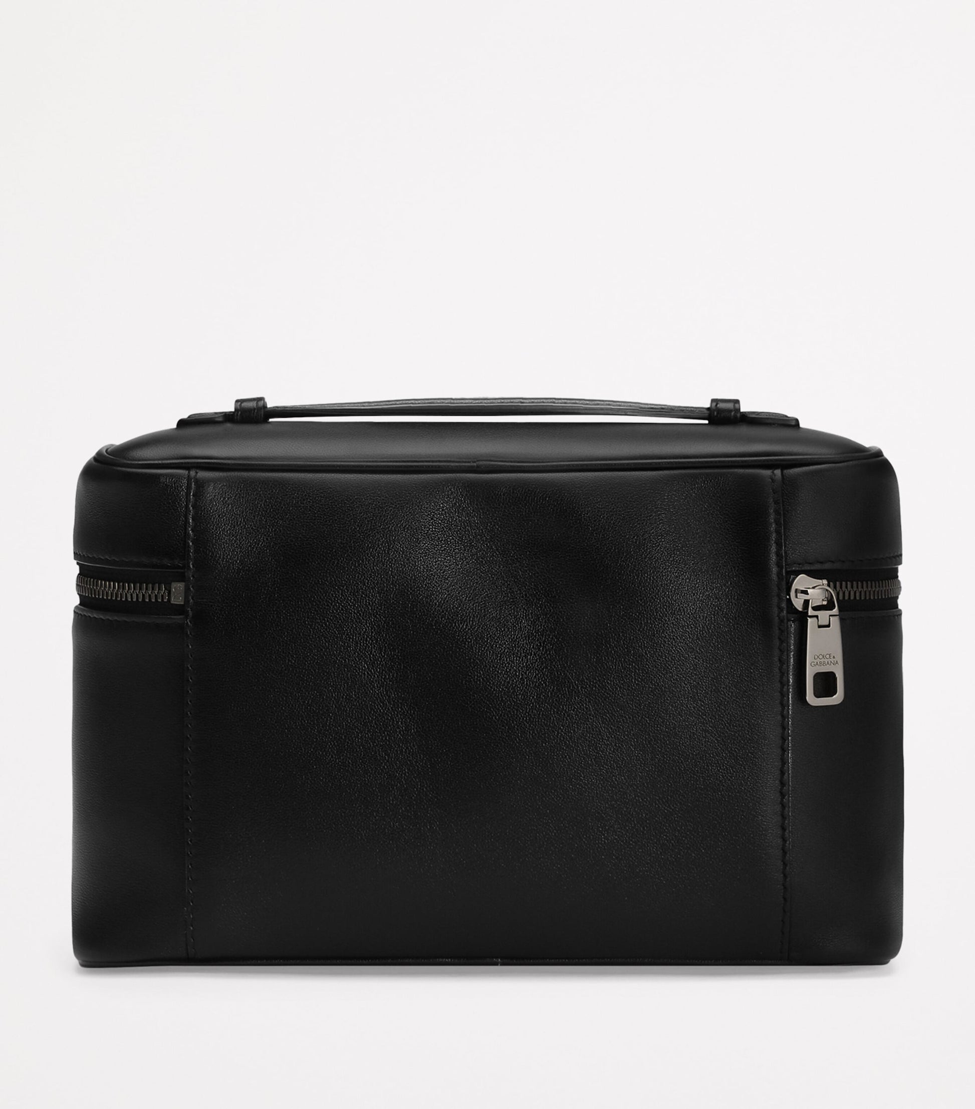 Dolce & Gabbana Leather Logo Plaque Toiletry Bag